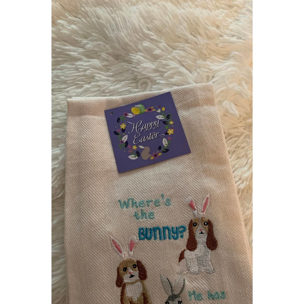 Nwt whimsical Easter dog kitchen towels - Picture 4 of 4